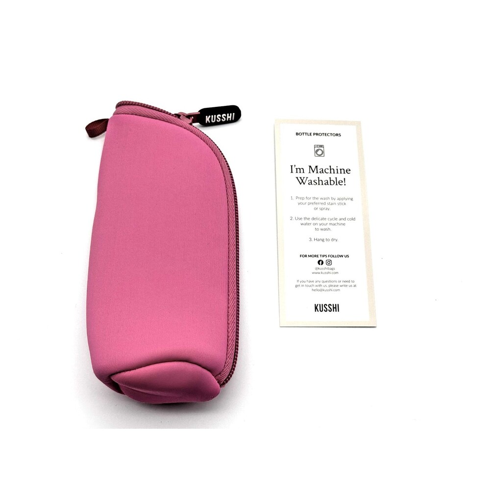 KUSSHI Pink Travel Makeup Bag Cosmetic Pouch Toiletry Organizer Case
